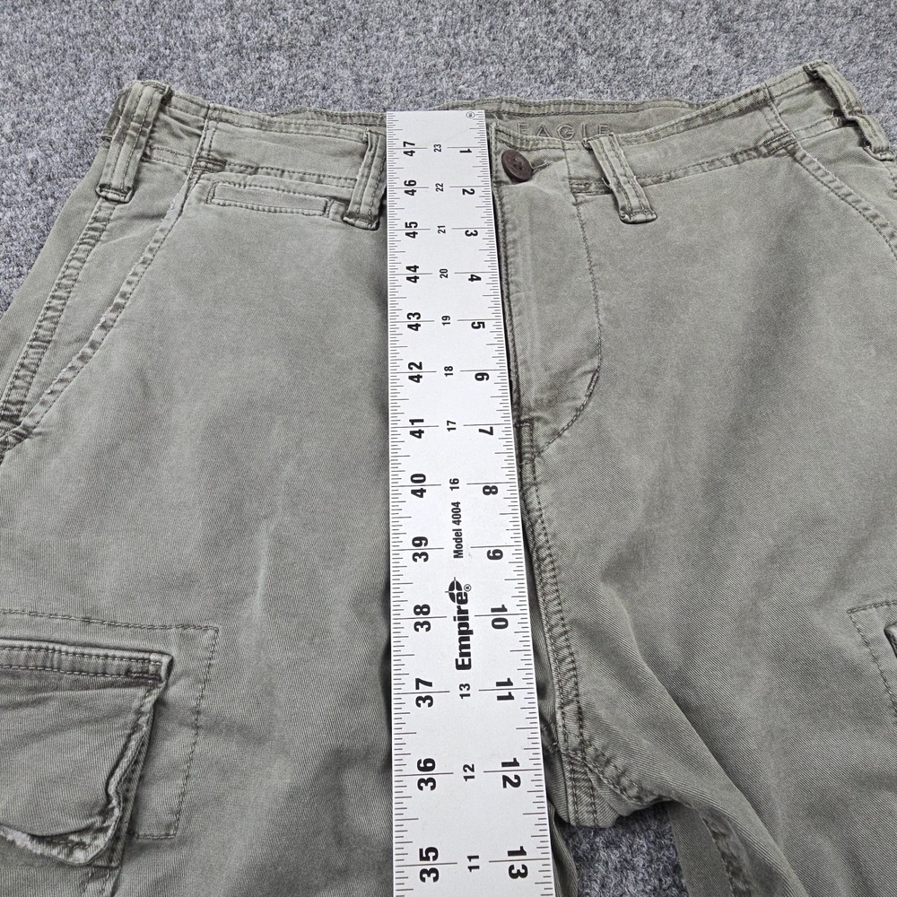American Eagle Paratrooper Cargo Pants Mens 29x30 (30x29) Green Flex Military - Picture 10 of 11